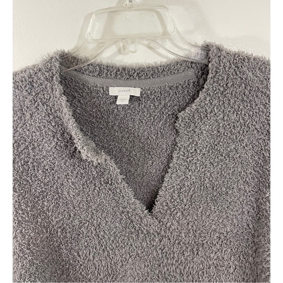 PureJill Grey V-neck Sweater Women’s Size: M - Picture 3 of 8